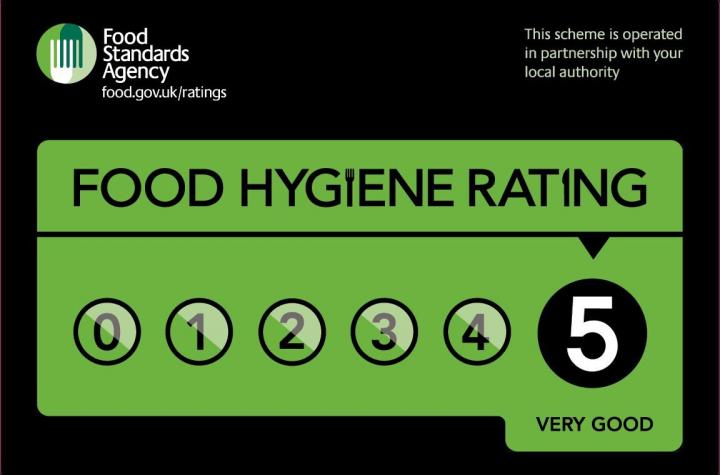 food hygiene Rating screen with very good rating