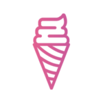 ice cream cone icon on a white background